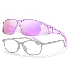 A12 Purple Frame Purple Polarized Mirrored Lens Wrap Around Sunglasses
