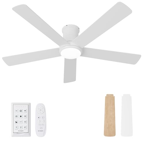 Imagen de Autoday Ventiladores de techo de 52 pulgadas con luces y control remoto