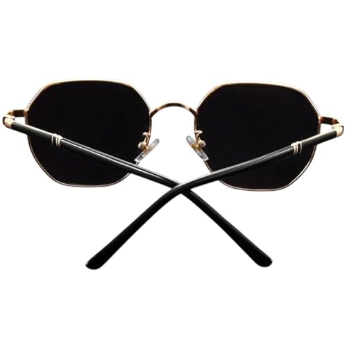 Fahim Hexa Series – Vintage Gold Frame Sunglasses for Men & Women | UV400 Protection | Hexagonal Shape | Retro Classic Look3