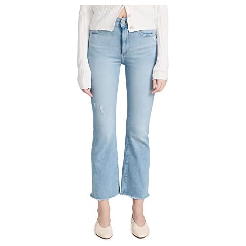 DL1961 Women's Bridget Boot: High Rise Instasculpt Crop Jeans, Breeze Distressed (Performance, Blue, 28 Cover