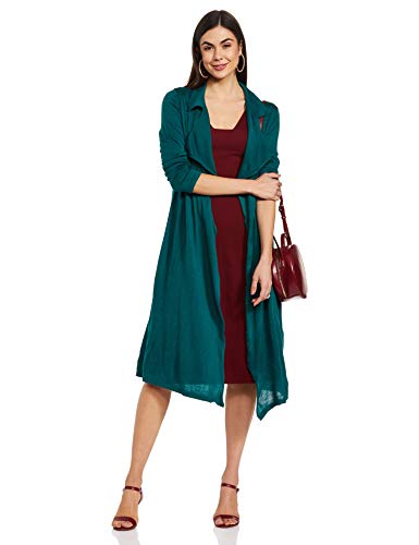 Image of BIBA Women Woollen Front Open Solid Shrug