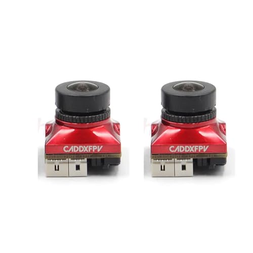 Cámara Caddx Ratel 2 FPV 1200TVL 165 grados FOV 1,8/2,1mm lente NTSC PAL 4:3 16:9 conmutable Compatible con Drones RC(2PCS RED)