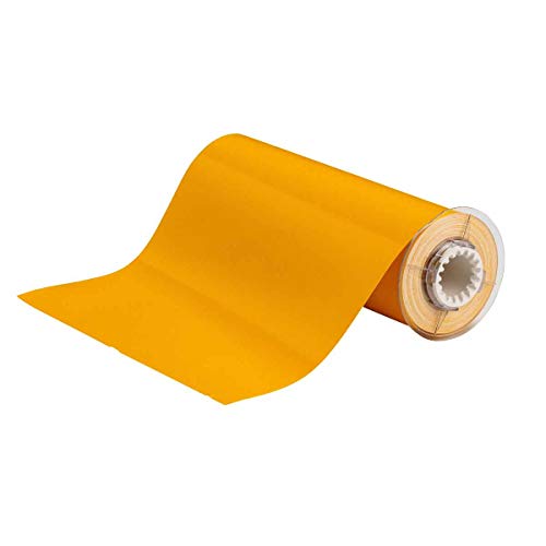 Etiquetas de vinilo Brady amarillas de 25,4x35,5 cm para evitar desprendimientos