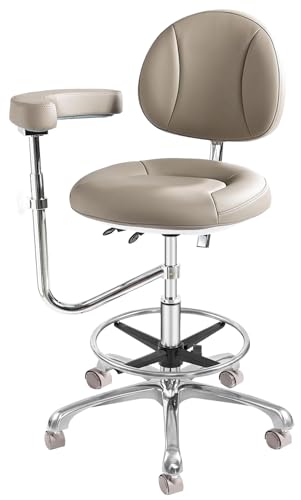 Viviange Ergonomic Dental Saddle Stool - Adjustable Rolling Dentist Chair