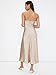 Floerns Women's Spaghetti Strap Cowl Neck Long Slip Satin Silk Midi Dress Apricot M