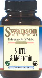 Swanson 5-HTP & Melatonin Sleep and Mood Support, 30 Veg Capsules