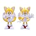 Sonic The Hedgehog Tails 4” Buildable Action Figure – Official Just Toys Collectible with Interchangeable Parts & Accessories Like The Chaos Emerald and Rings