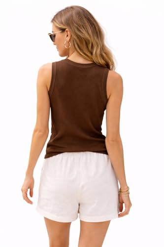 Image of V TOWN Polycotton Regular Fit Round Neck Sleeveless Tshirt for Women & Girls | Super Soft & Comfortable | Stylish & Elegant T-Shirt for Casual Outings, Parties, Office,Travel & Gift