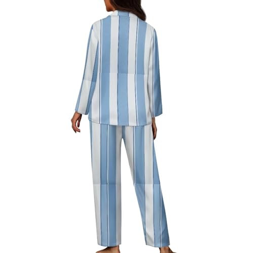 Modysero Long Sleeve Unisex Pajama Sets Comfy Soft Button Down Collar Neck 2 Piece Sleepwear with Pocket4