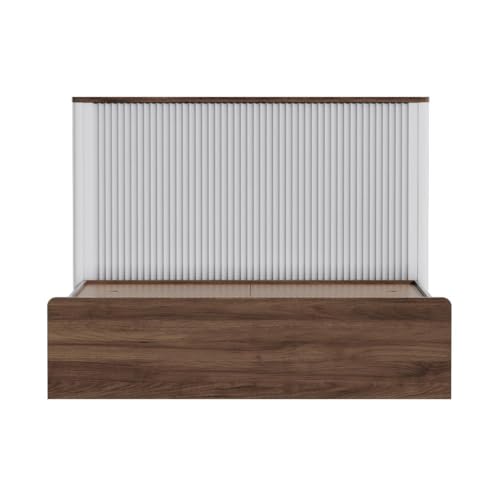 Image of Wakefit Bed | 3 Yr Warranty | Bed Queen Size, Comes with Storage Box, Noise Free, Density: 680-750 kg /m, Termite & Borer Resistant, Fits Mattresses Up to 8 Inches (Nix 78 x 60 - Columbian Walnut)