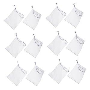 SOESFOUFU 40pcs Soap Bag Soap Net Pouch Drawstring Design Body Scrub White Makeup Bag Exfoliating Gloves Soap Foaming Bag Face Wash Facial Scrubber for Face Foam Net Bubble Travel Nylon