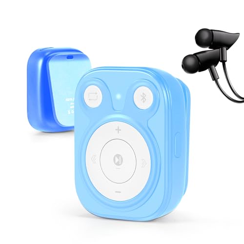 Mini MP3 Player with Bluetooth 5.3, 64GB Portable Music Player with Sports Clip, OTG Function, Mp3 Player NO Screen for Running/Cycling/Exercise-Student, Kid