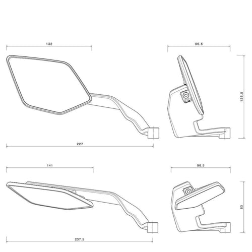 Retrovisores de moto invisibles Yamaha MT09 FJ09 FZ09 5