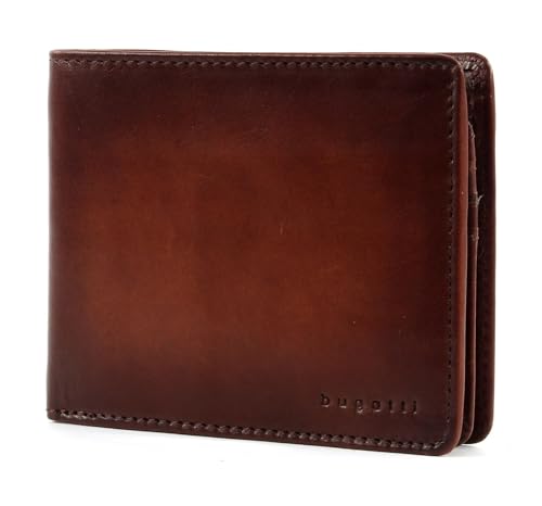 bugatti Domus RFID Wallet with Flap Quer Cognac