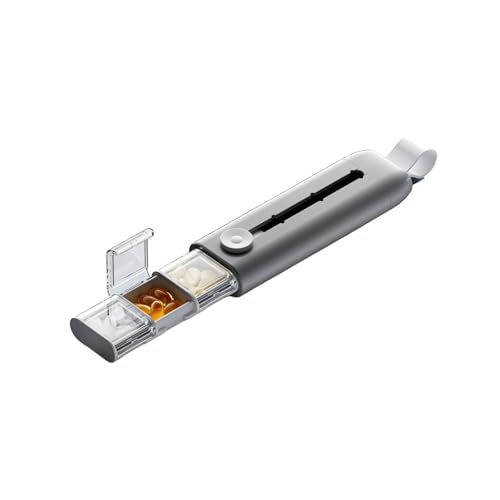 Pull Out Medicine Case 3 Section Tablets Container with Secure Lid Easy to Carry for Home Outdoor Portable Pills Organizers