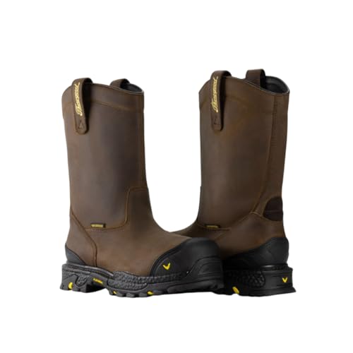 Thorogood Infinity FD 11” Waterproof Composite Toe Wellington Boots for Men with Full-Grain Leather and Self-Cleaning Anti-Fatigue Traction Outsole; EH Rated3