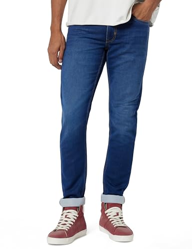 Image of Peter England Men's Slim Tapered Jeans | Denim | Premium | Modern Fit