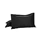 Today's Home Basic Cotton Rich Tailored Sham with 2" Flange 2 (Pack), Standard, Black