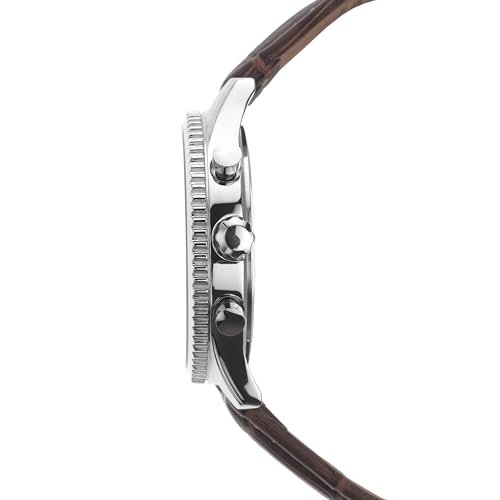 Sekonda Maverick Men's 42mm Watch with Chronograph & Date Display Leather Strap 50M Water Resistant