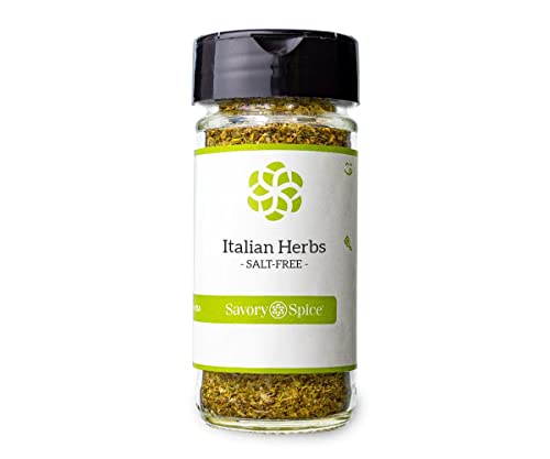 Savory Spice Italian Herbs - Classic Italian Seasoning Blend | Salt-Free Mix of Italian Herbs for Pasta & Spaghetti Sauce - Sprinkle on Garlic Bread & Pizza (Medium Jar - Net: 0.75 oz)