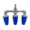 Triple Turbo Nozzle Pressure Washer, 360° Rotating Turbo Nozzle for Power Washer with 1/4" Quick Connector, 2.5 Orifice 3-in-1 Turbo Nozzle, 4000 PSI Max