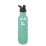 Klean Kanteen Classic Stainless Steel Single Wall Non-Insulated Water Bottle with Sport Cap, 27-Ounce, Tidal Pool