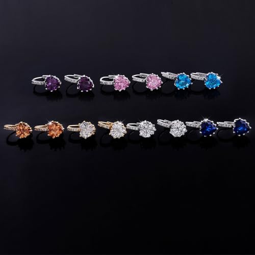Pendientes de diamantes de imitación de moda para mujer 4