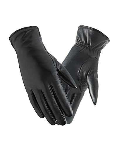 Super-soft Leather Winter Gloves for Women Full-Hand Touchscreen Warm Cashmere Lined Perfect Appearance Little small