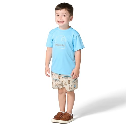 Carhartt baby-boys Short-Sleeve Pocket Bodysuit, Sand, 3M - image 2
