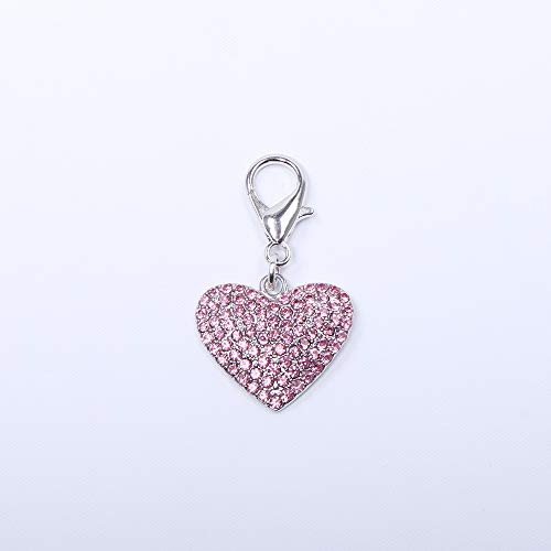 Sks Pet Dog Cat Bling Heart Full Rhinestones Charm Pendant Pet Puppy Necklace Collar Jewelry Accessory thumb #1