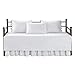 Comfort Spaces Daybed Cover - Luxe Double Sided Quilting, All Season Cozy Bedding with Bedskirt, Matching Shams, Kienna White 75
