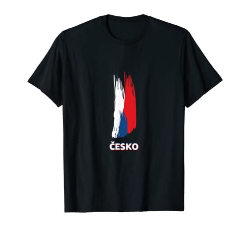 Flag Czech Republic T-Shirt, Black
