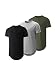JMIERR Men's 3 Pack Cotton Hipster Hip Hop Longline Crewneck T-Shirt, Short Sleeve Gym Workout Athletic T Shirts for Men Pack,L, Black/Light Grey/Army Green