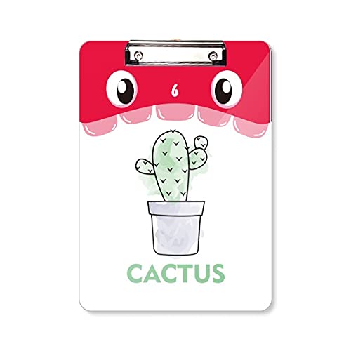 Dossier à tête plate cactus aquarelle A4 bloc-notes