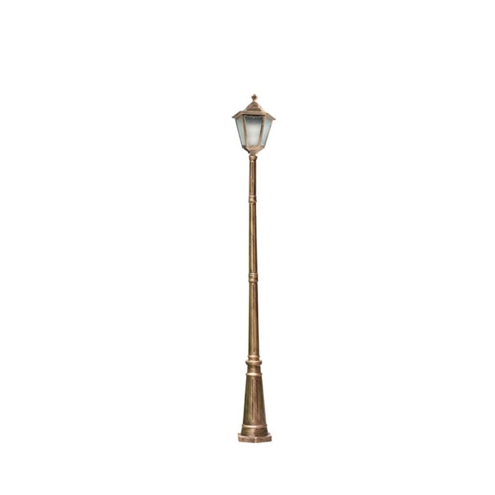 Lanterne d'extérieur traditionnelle vintage victorienne à tête unique pour extérieur, terrasse, terrasse, jardin, borne coloniale de luxe, IP55
