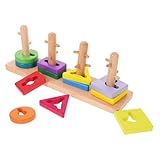 Jouets de construction : cet ensemble de blocs de de formes est conçu dans un de sécurité, avec une construction robuste et des jouets de de formes en bois
