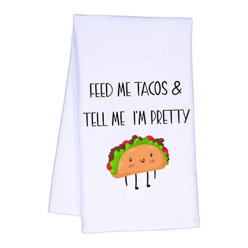 MAKIPTTE Taco Kitchen Towels, Funny & Decorative, Multicolor, 16 x 24 Inches, Polyester, Adult Women's Gift
