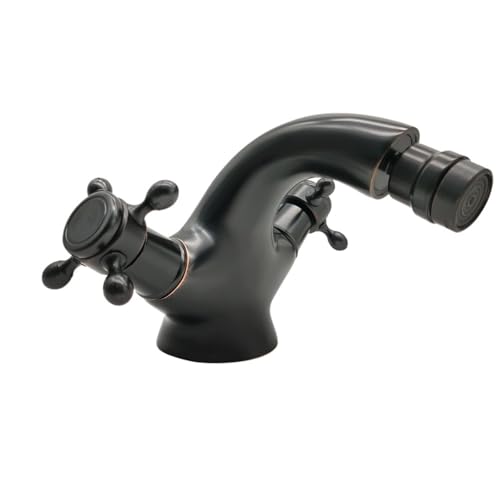Grifo bidet vintage G1/2 en latón antiguo y acabado negro mezclador