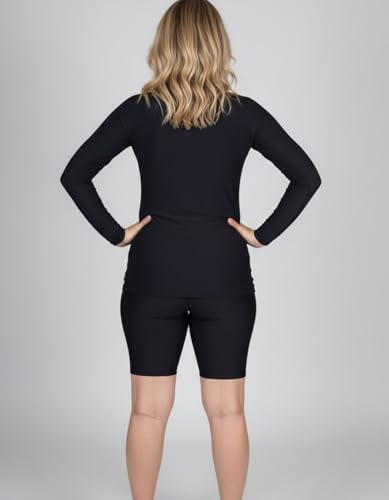 Image of Aqua Holic Swim Shorts & Full Sleeves Tshirt for Women