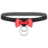 iiniim Sissy Lingiere Coquine Homme String Taille Basse String Noeud Papillon sous Vêtement Underwear Type A Noir Taille Unique