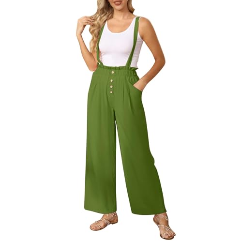 Mono mujer verano de gran tamaño estilo harem con pierna ancha y bolsillos