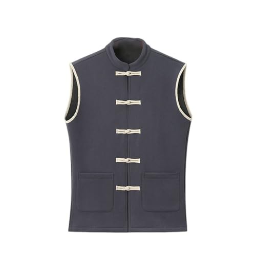 Gilet matelassé en coton épais de style vintage chinois pour homme raffiné