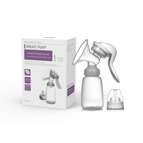 Image of Manual Breast Pump Portable Breast Pump for Travel, Extractor de Leche Manual, Milk Catcher, Breastfeeding Essentials, Handheld Breast Shield & Accessories 5 Fl Oz/150ml+Lid+35mm Flange