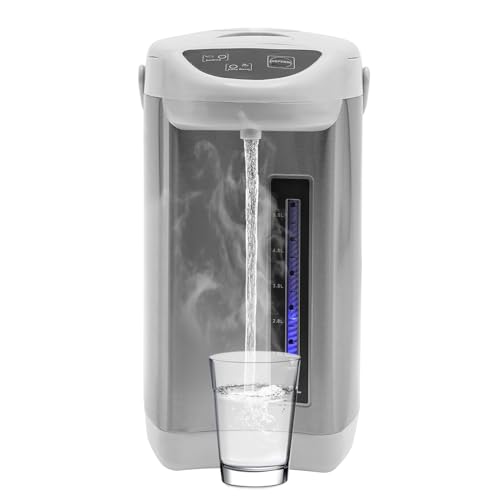 Hervidor eléctrico de acero inoxidable 4L gris miniatura 1