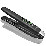 SUNMAY Voga Plancha Pelo Inalambrica 2 en 1, Plancha de Pelo y Rizador de Titanio Portátil, Mini Plancha Pelo Viaje USB 5000 mAh, 3 Niveles de Temperatura, Calentamiento Rápido (Negro)