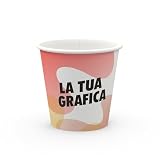 DOT Horeca Solutions 2000 Bicchieri in cartoncino monouso 90 ML personalizzati su base bianca asporto delivery catering bar pub ristoranti per il tuo brand