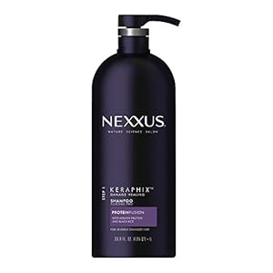 Nexxus Keraphix Shampoo With ProteinFusion for Damaged Hair Keratin Protein, Black Rice, Silicone-Free 33.8 oz