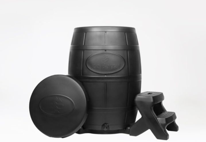 Ice Barrel Bathtub (400 Model) - Portable Freestanding Cold Therapy Tub for Athletes - Adult Ice Baths, Recovery & Training, Soaking, Stress Relief & Pain Reduction (Charcoal Black)