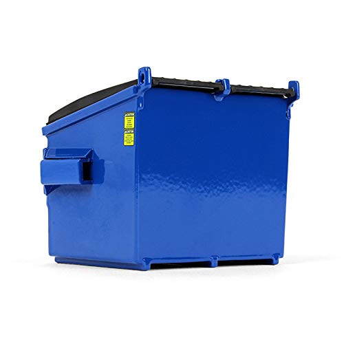 Refuse Trash Bin modelo diecast azul 1:34 miniatura 3