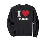 Photo Gallery i heart puzzles, i love puzzles felpa, unisex per adulti, nero, m Photo Gallery i heart puzzles, i love puzzles felpa, unisex per adulti, nero, m